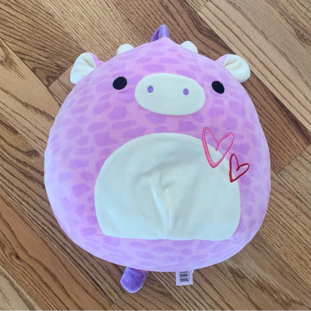RARE Jazzy the Purple Giraffe Squishmallow Valentine’s Day Squad 11” Red/Pink 18